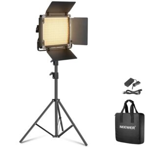NEEWER panel LED bicolor con trípode y viseras